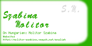 szabina molitor business card
